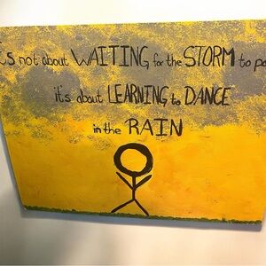 Inspirational wall-art canvas “Learn to Dance in the Rain”